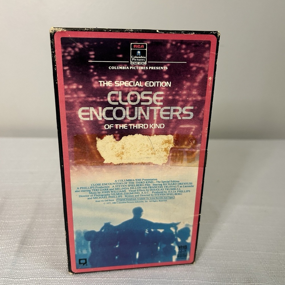 CLOSE ENCOUNTERS OF THE THIRD‎ KIND - VHS Vintage 1980 First Release RARE